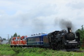 『2023/7/13運転 C57＋オヤ12＋DE10重連津川試運転』の画像