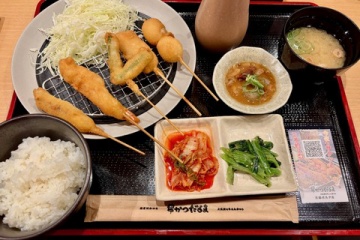 串カツだるまの串カツランチ @ 京都府京都市