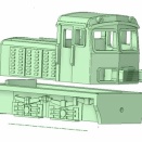 木曽森林鉄道DBT10（C4）3D PRINT一体形