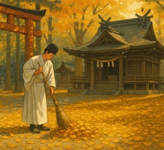 落ち葉と祓い ― 自然が教える浄化の美学