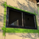 窓の取り付けの巻