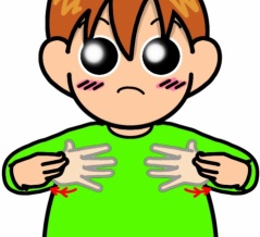 手話単語：２５６８　【脱水】