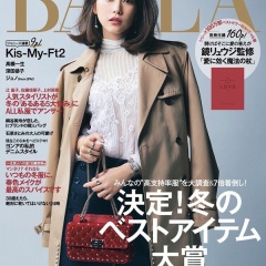 【桐谷美玲さんの髪型】外ハネのミディアムボブに下ろし流し前髪(バイラ 2018年2月号より)