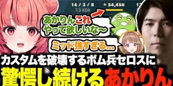 【ぶいすぽ】カスタムを破壊するほど強いボム兵セロスに驚愕するあかりんw