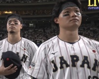 国歌斉唱の時の森下翔太、美しすぎると話題に