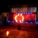 伊豆へもし全肉祭りの炎のショー