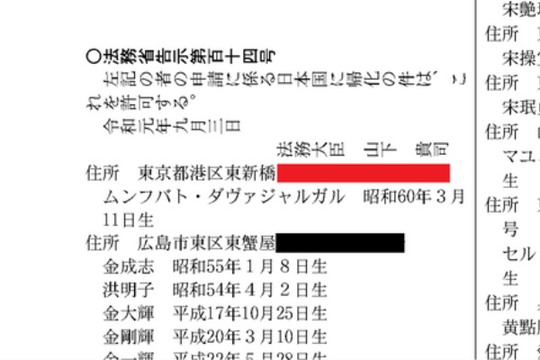 はじめまして 帰化した有名人