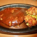 浦安　ガスト　ハンバーグデミソース＆若鶏の唐揚げ