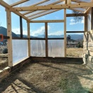 温室づくり(その9) 壁面の施工