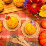 『材料を混ぜて焼くだけなのでお手軽～★ハロウィンにもおすすめ～♪かぼちゃチーズクリームもたっぷり～！ジンジャーパンプキンマフィン　-Recipe No.1638-【Japanese】』の画像