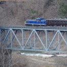 会津鉄道　第4阿賀川橋梁のDL