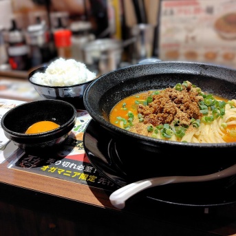 おがわや 福生店@福生市《大限定麺祭り!福生店は｢広島｣の汁なし担々麺!　限定・汁なし担々麺半ライスセット》