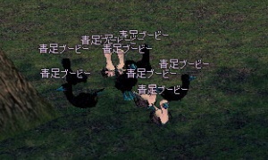 青足ブービーが密集