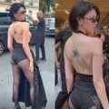 女優の三吉彩花がパリ・ファッションウィーク メンズで破廉恥な横乳尻見せ衣装で登場