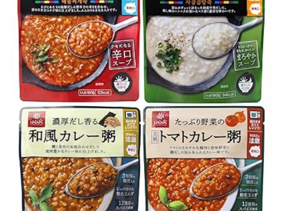 【復活757円】はくばく グルメなおかゆアソート 1箱がクーポン特価。レトルトお粥の4個セット