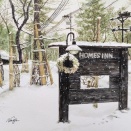 2026-03A「白馬村ペンションの看板＜長野県＞」(F4 水彩画)