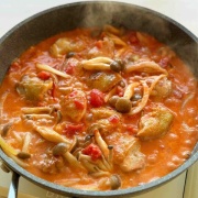 ♡チーズとろ〜り！チキンのクリーミートマト煮♡【#簡単レシピ #時短 #節約 #チーズ #牛乳 #生クリームなし 】