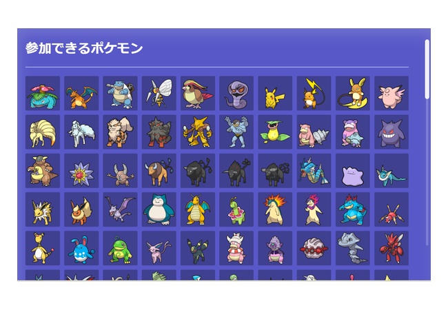 ポケモンチャンピオンズ、登場ポケモン213匹