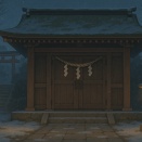 拝殿の“戸締まり”が増える季節