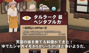 最近タルラークに料理人がいない？5％も誤差があるのに最高判定