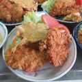 鶏のフライと２種の副菜