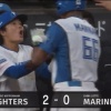 【vs.ロッテ】日ハム、4回に奈良間の犠牲フライで追加点！リードを2点に広げる！