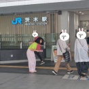 JR茨木駅にてご挨拶いたしました