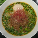 創作麺工房 鳴龍＠大塚　「酸辣麺＋パクチー＋麻辣醤、替玉、ほか」