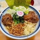 護国寺「らーめん 護什番」塩汁なし麺 + ぽん玉 + 一口ライス