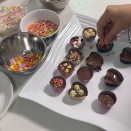 バレンタイン娘と手作り◆全部ダイソー！初の友チョコ交換も♪