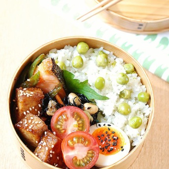 豆ごはん弁当【ラップ】