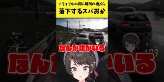 【ホロライブ】ドライブ中に同じ場所の橋から落下するスバおか