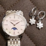 『【FC-206MPWD1S6B】フレデリックコンスタント スリムラインムーンフェイズレディース』の画像