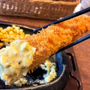 赤穂　ハンバーグ＆ジャンボ海老フライ♪《トマト＆オニオン》