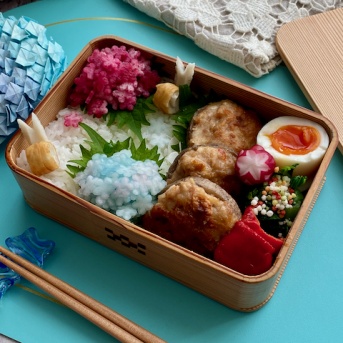 本日の夫弁当は　季節を彩る紫陽花弁当2026