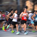 マラソンランナーを流し撮り