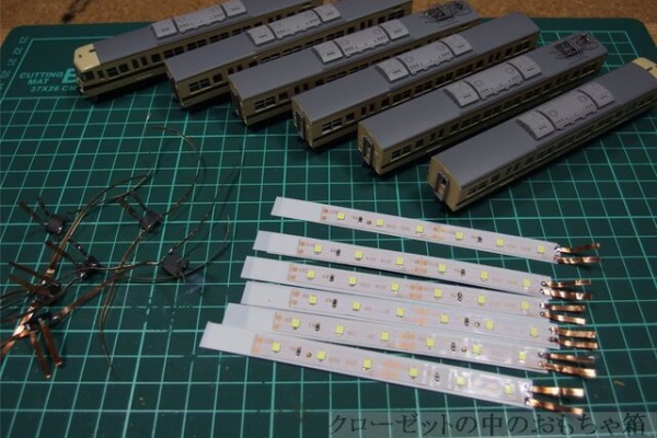 KATO製品用自作LED室内灯　白40本セット 自作室内灯白色10本KATO用