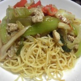 『パスタ麺であんかけ焼きそば風』の画像