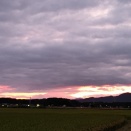 9月7日　今日の業務予定と夕日と醤油ラーメン