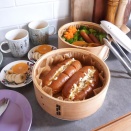 【せいろモーニング】ふわとろ♡コーンマヨチーズドッグが想像以上の幸せ感！