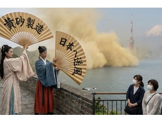 【速報】中国『さて、日本全土を汚染してやりますか･･･』季節外れの11月に黄砂襲来、チャイナ服が巨大うちわで扇いでんのか？