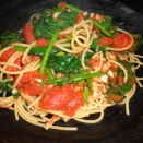 バリラ５ｋｇ第１弾【アンチョビほうれん草トマトスパゲティ】うまい！がウルトラ超アルデンテでかた過ぎ！（マサ料理）