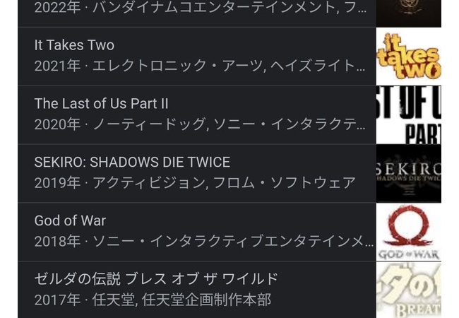【爆笑】ゲーム・オブ・ザ・イヤー(GOTY)、和ゲーのための賞になってしまう