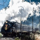 12月の川根路　正月飾りを付けたC108の煙