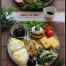 とうもろこしおにぎり、豆腐ハンバーグで、和ンプレート♪