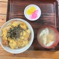 森町駒ヶ岳にある人気のお店「お食事処コタツ」さんに伺い カツ丼を頼んだら 厚い豚カツでボリュームがあり食べ応えがありました！