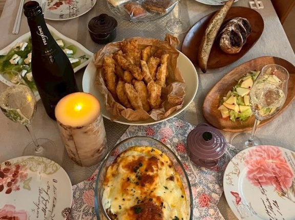 娘たちと一緒に実家クリスマス会2025