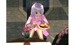 パンチラ必至のテーブルシェアリング