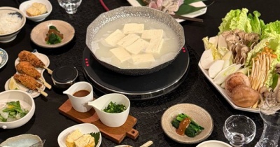 今年2度目の温泉湯豆腐の夜ごはん　ソイを入れた