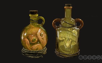 タコとウナギの瓶詰め